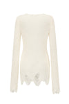 SWAYING/KNIT floating line detail bottoming shirt SW24SS1T53 white